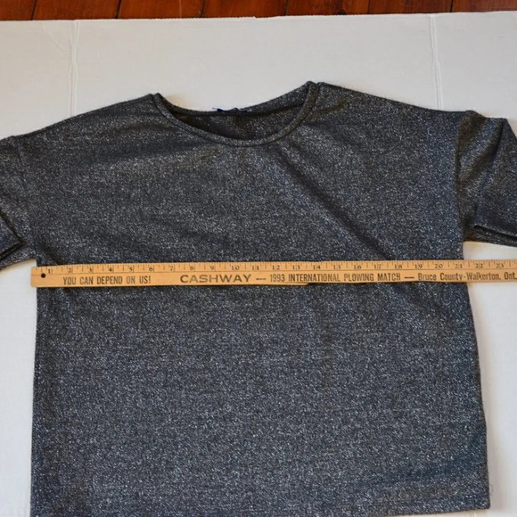ZARA  Grey Sparkly Top - Picture 5 of 7